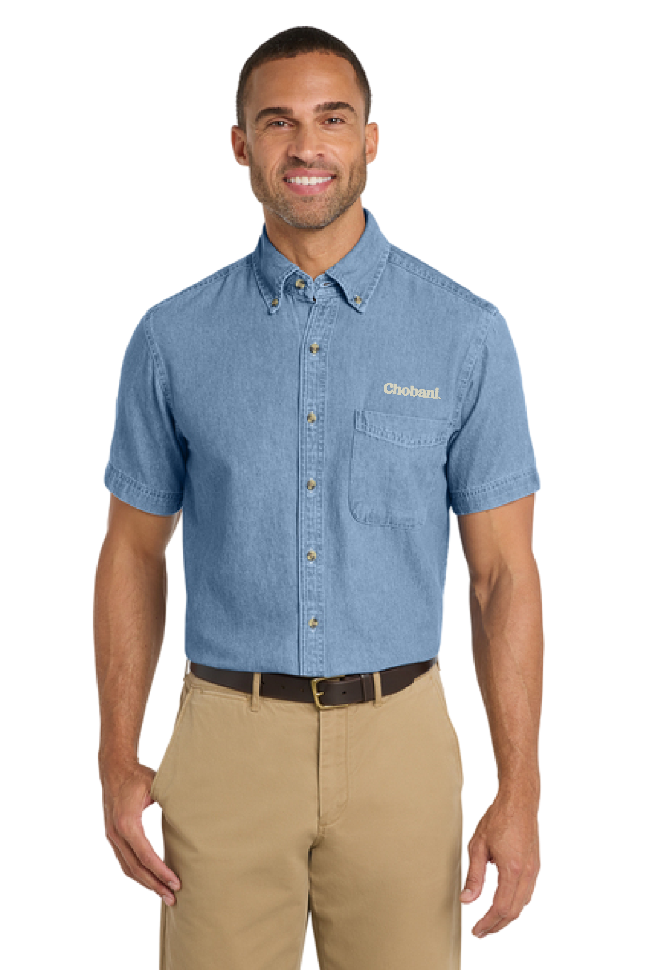 Port & Co™ Men's Short Sleeve Value Denim Shirt